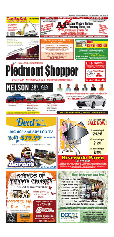 Piedmont Shopper - Oct 27, 2016