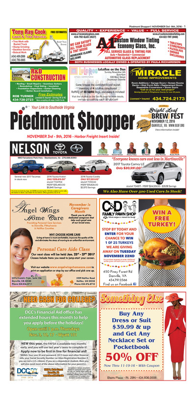 Piedmont Shopper - Nov 3, 2016