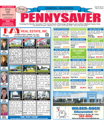 Oneida-Madison Pennysaver - Nov 6, 2016