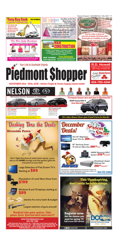 Piedmont Shopper - Nov 24, 2016