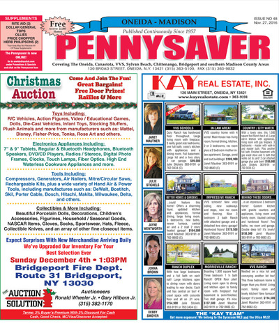 Oneida-Madison Pennysaver - Nov 27, 2016