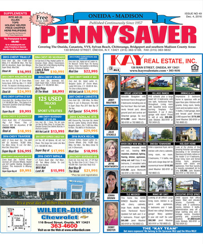 Oneida-Madison Pennysaver - Dec 4, 2016