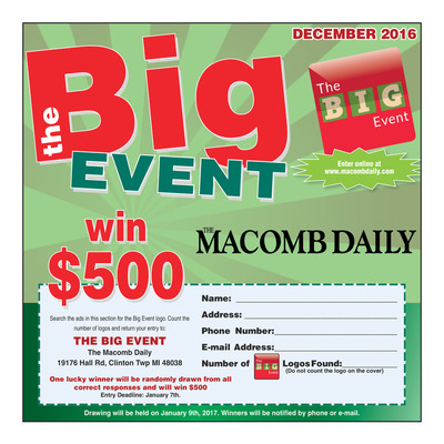 Macomb Daily - Special Sections - 2016 Big Event - December 2016