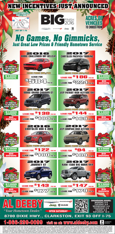 Oakland Press - Local Auto Deals - Dec 25, 2016