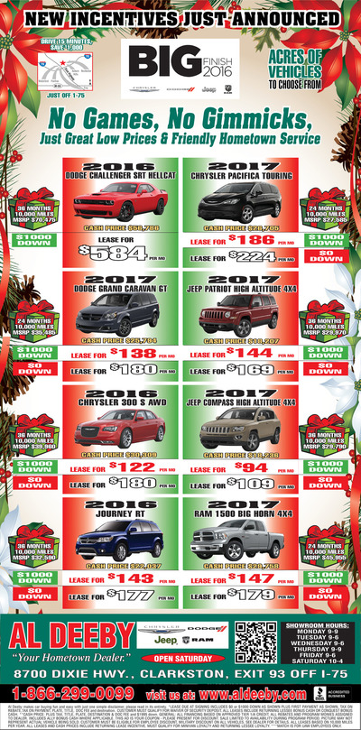 Oakland Press - Local Auto Deals - Dec 18, 2016