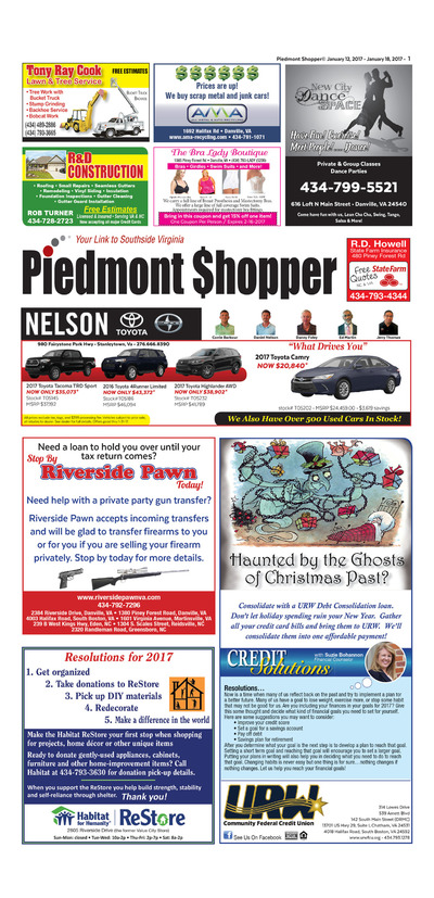 Piedmont Shopper - Jan 12, 2017