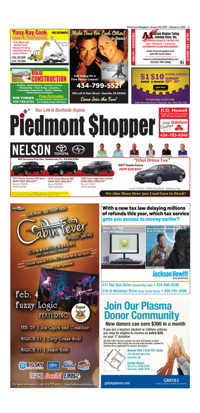 Piedmont Shopper - Jan 26, 2017