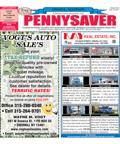 Oneida-Madison Pennysaver - Feb 26, 2017