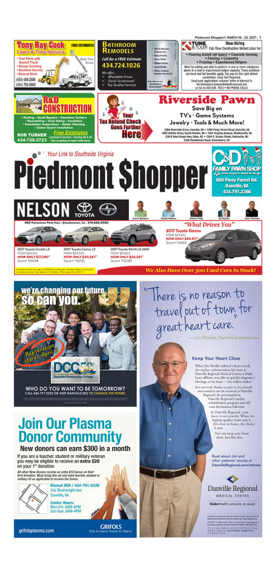 Piedmont Shopper - Mar 15, 2017