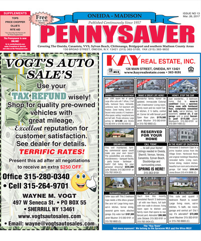 Oneida-Madison Pennysaver - Mar 26, 2017