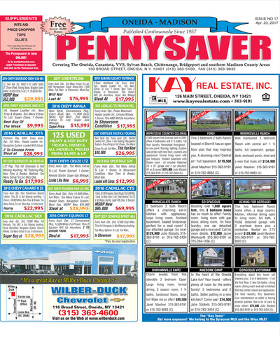 Oneida-Madison Pennysaver - Apr 23, 2017