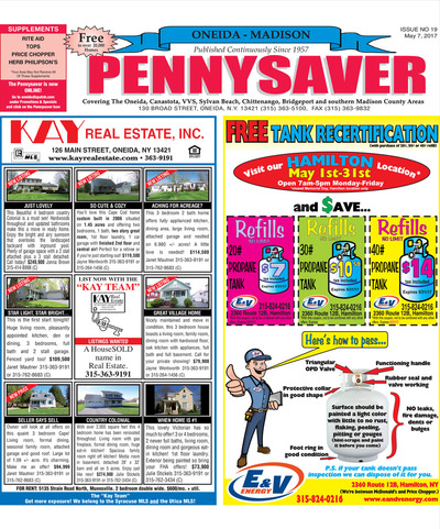 Oneida-Madison Pennysaver - May 7, 2017