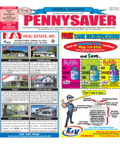 Oneida-Madison Pennysaver - May 21, 2017