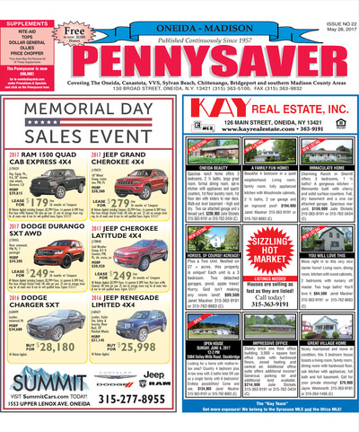 Oneida-Madison Pennysaver - May 28, 2017