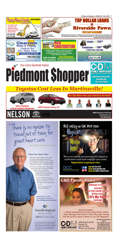 Piedmont Shopper - Jun 7, 2017