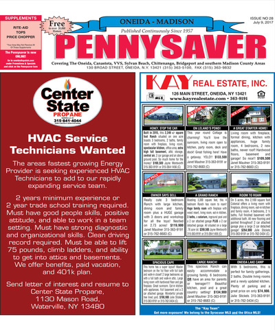 Oneida-Madison Pennysaver - Jul 9, 2017