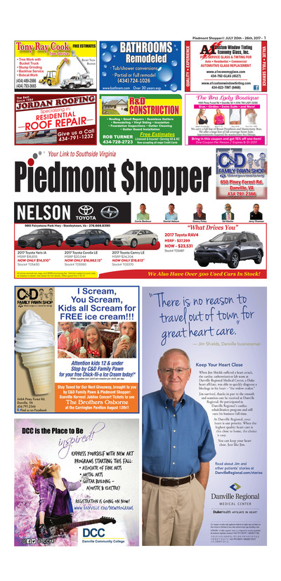 Piedmont Shopper - Jul 20, 2017