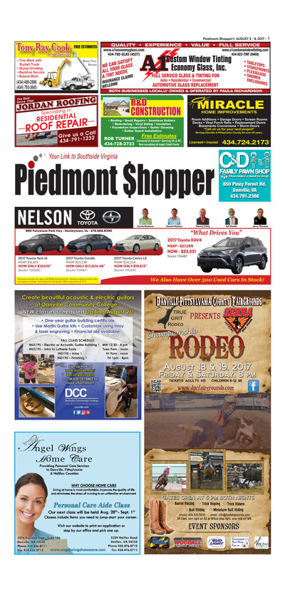 Piedmont Shopper - Aug 3, 2017
