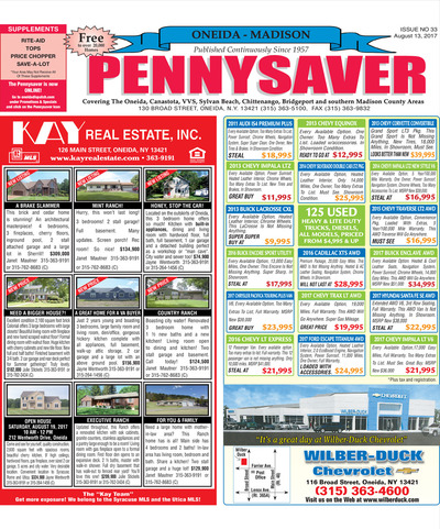 Oneida-Madison Pennysaver - Aug 13, 2017