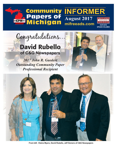 Community Papers of Michigan Newsletter - August 2017