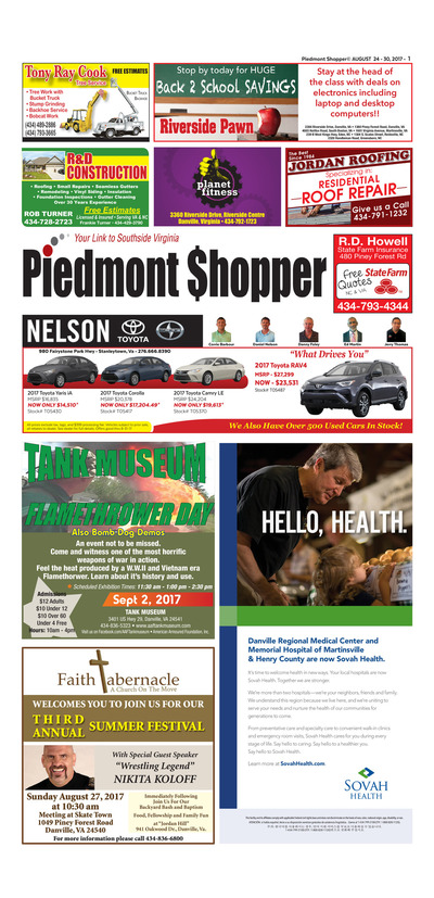 Piedmont Shopper - Aug 24, 2017