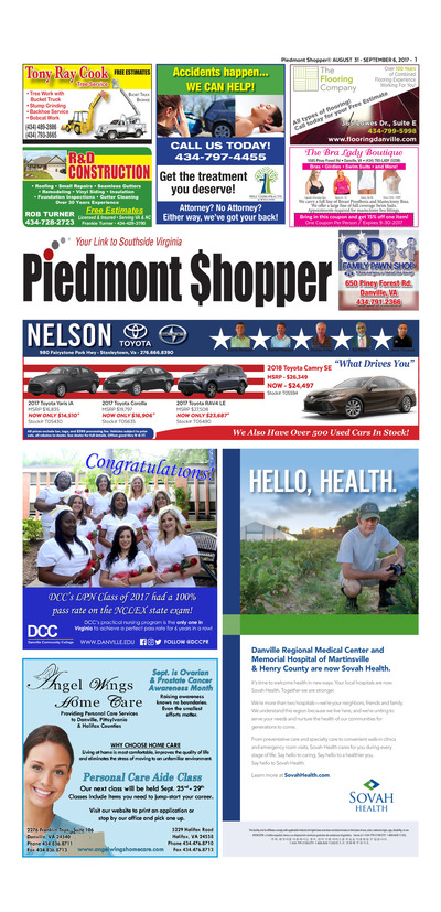Piedmont Shopper - Aug 31, 2017