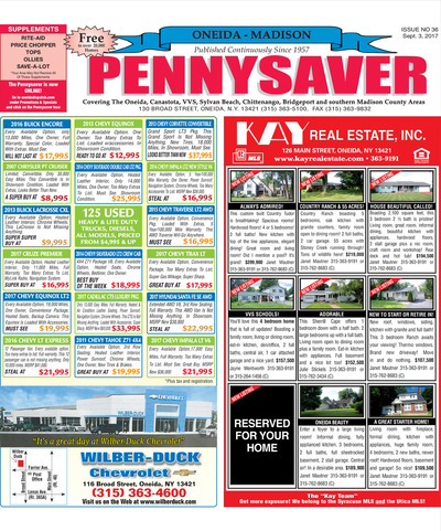 Oneida-Madison Pennysaver - Sep 3, 2017