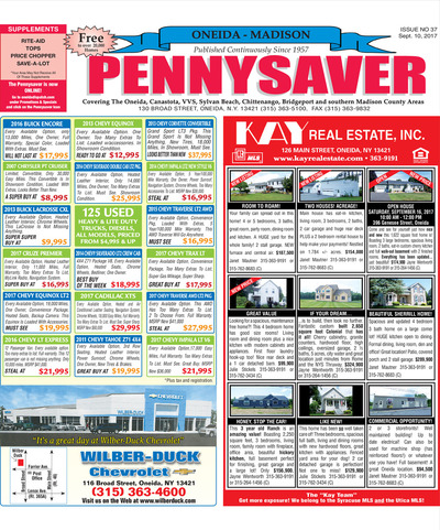 Oneida-Madison Pennysaver - Sep 10, 2017