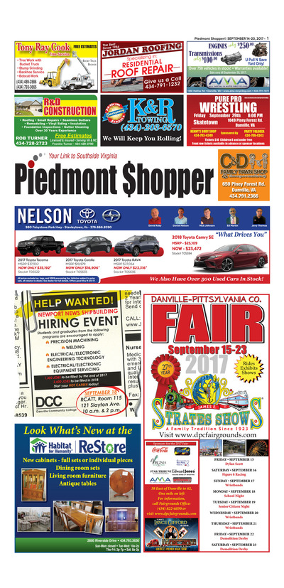 Piedmont Shopper - Sep 14, 2017
