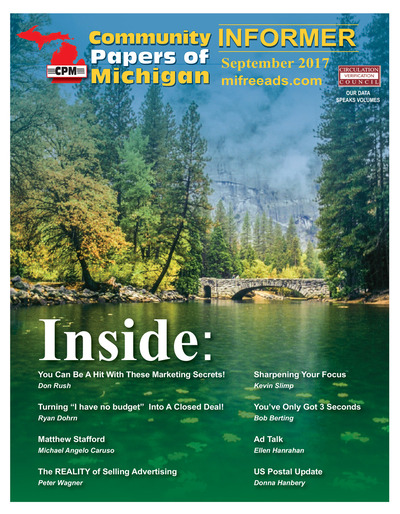 Community Papers of Michigan Newsletter - September 2017