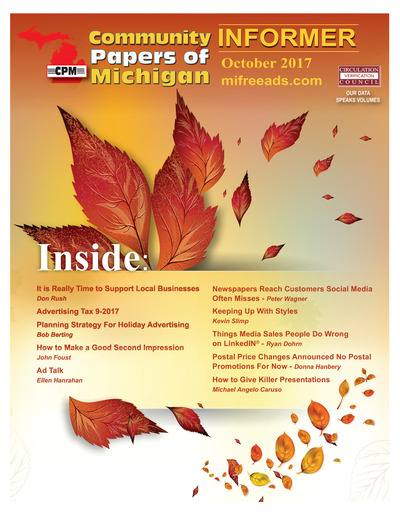 Community Papers of Michigan Newsletter - October 2017