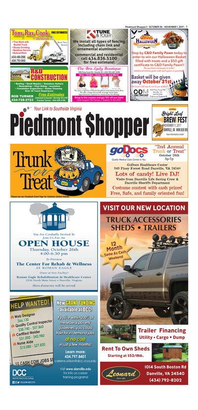 Piedmont Shopper - Oct 26, 2017