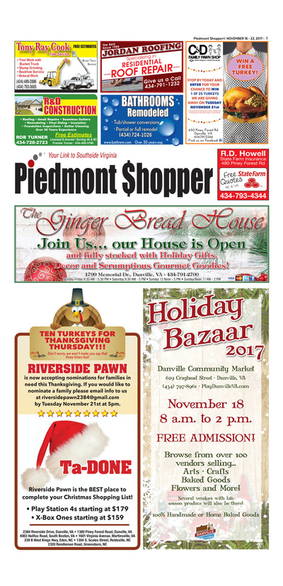 Piedmont Shopper - Nov 16, 2017