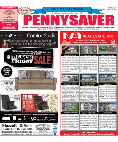 Oneida-Madison Pennysaver - Nov 19, 2017