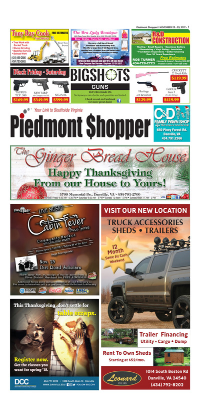 Piedmont Shopper - Nov 23, 2017