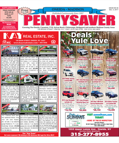 Oneida-Madison Pennysaver - Dec 3, 2017