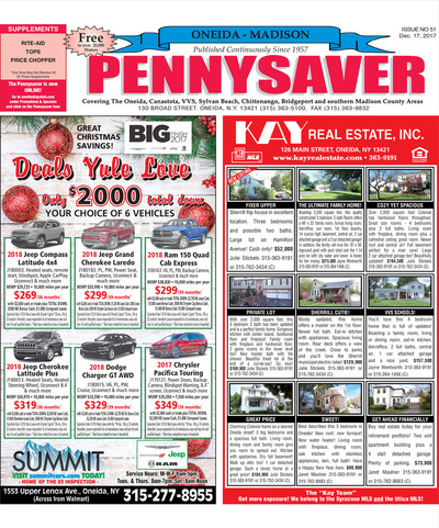 Oneida-Madison Pennysaver - Dec 17, 2017