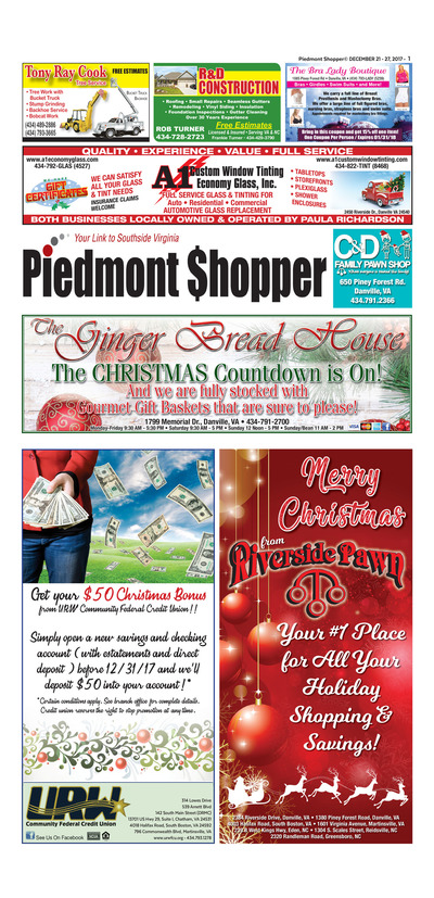 Piedmont Shopper - Dec 21, 2017