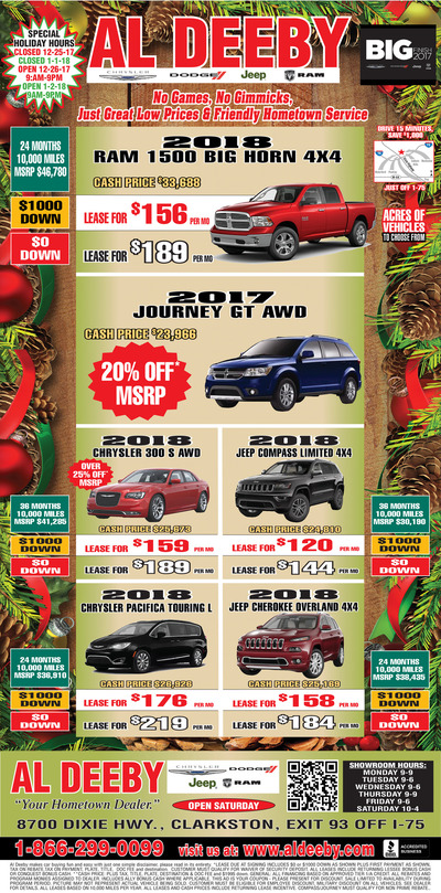 Oakland Press - Local Auto Deals - Dec 24, 2017