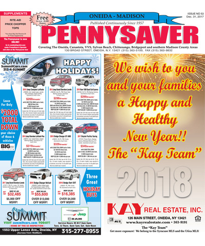 Oneida-Madison Pennysaver - Dec 31, 2017