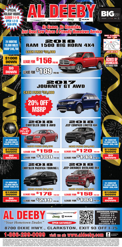 Oakland Press - Local Auto Deals - Dec 31, 2017