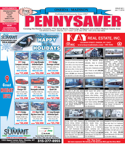 Oneida-Madison Pennysaver - Jan 7, 2018