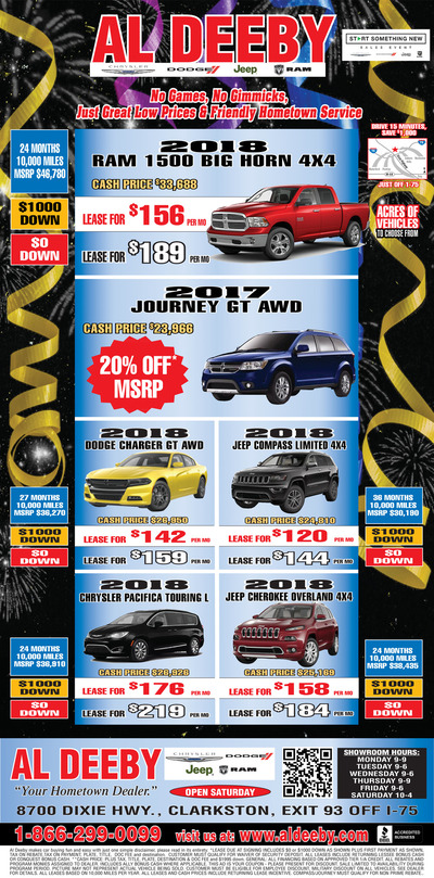 Oakland Press - Local Auto Deals - Jan 7, 2018