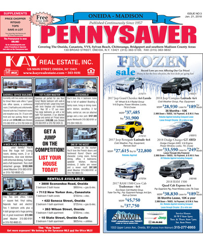 Oneida-Madison Pennysaver - Jan 21, 2018