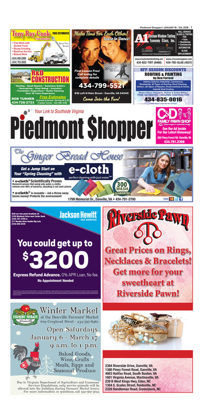 Piedmont Shopper - Jan 25, 2018