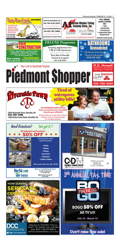 Piedmont Shopper - Feb 15, 2018
