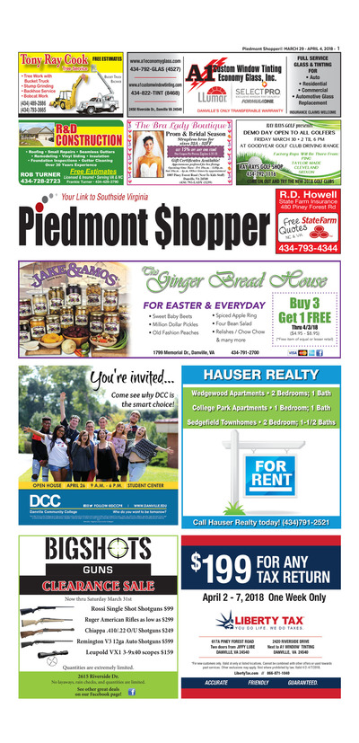 Piedmont Shopper - Mar 29, 2018