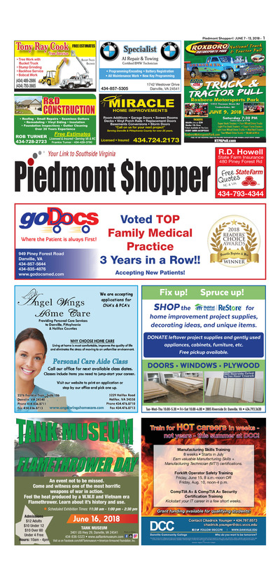 Piedmont Shopper - Jun 7, 2018